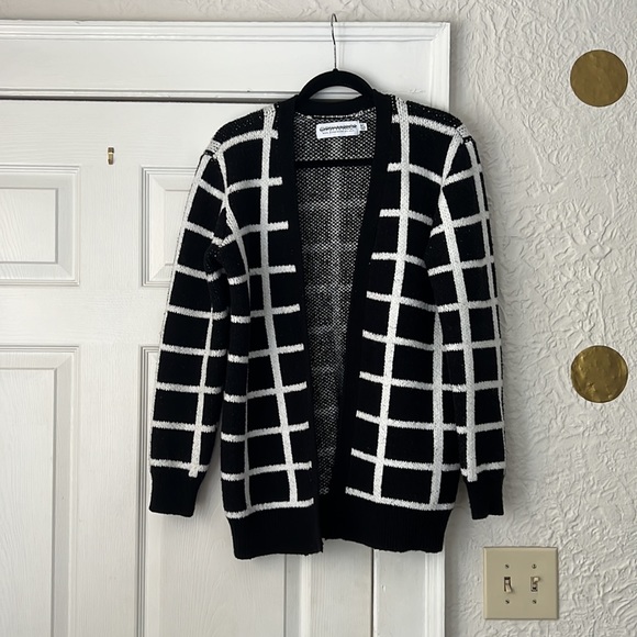 Gypsy Warrior Sweaters - Windowpane Knit Cardigan